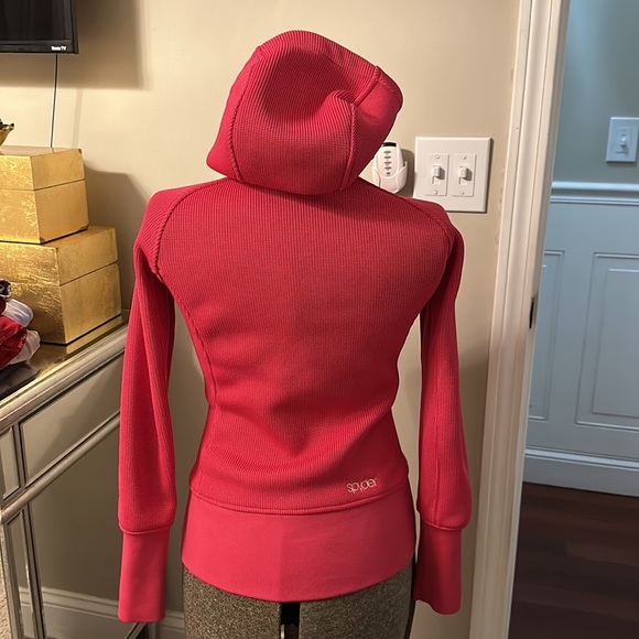 **SOLD ON MERCARI **Spyder pink women’s full zip jacket with hood size small - Picture 4 of 9